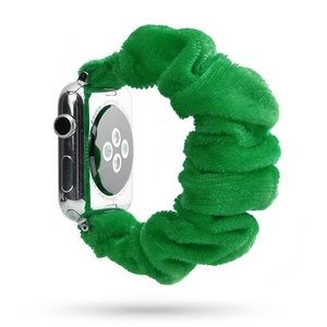 Scrunchiefit Green Fuzzy Apple Watch 38/40mm Strap
